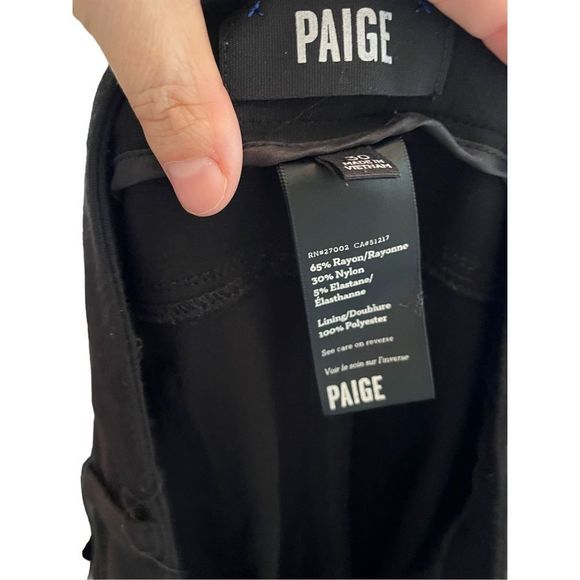 PAIGE Black Skinny Jeggings - size 30 - Picture 5 of 5